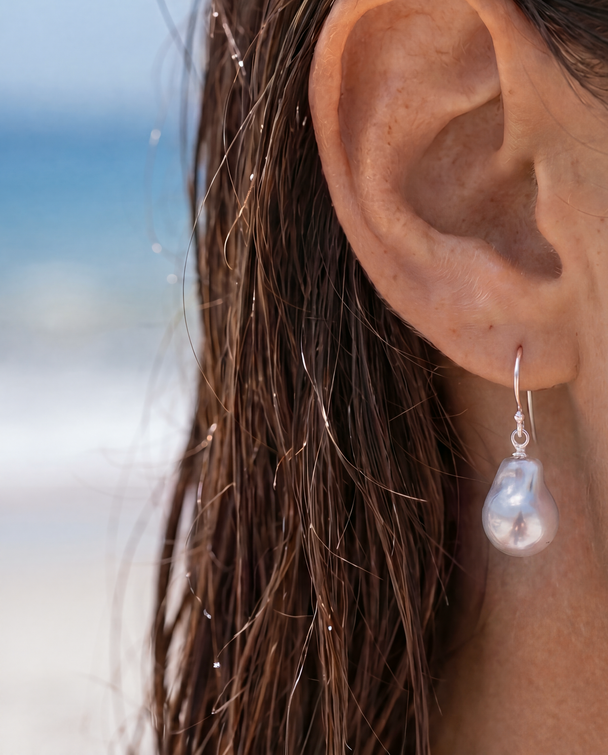 Nerelis Earrings worn by model