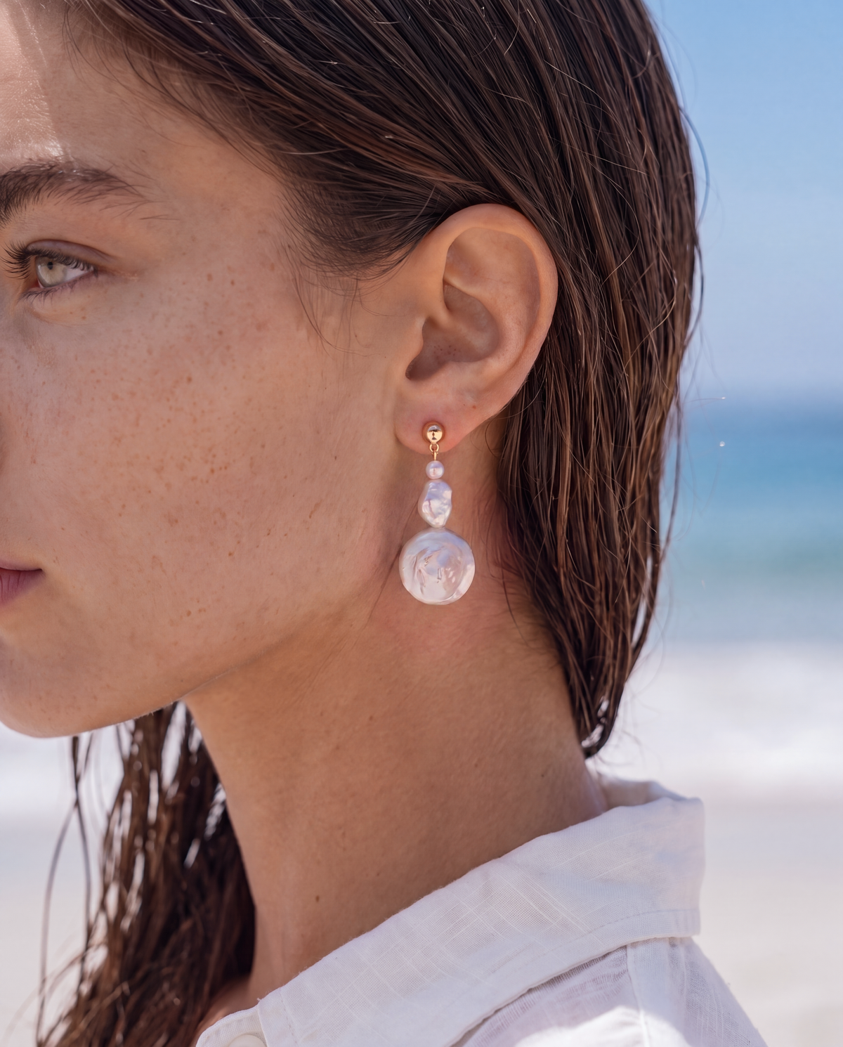 Cadelle Earrings worn by model
